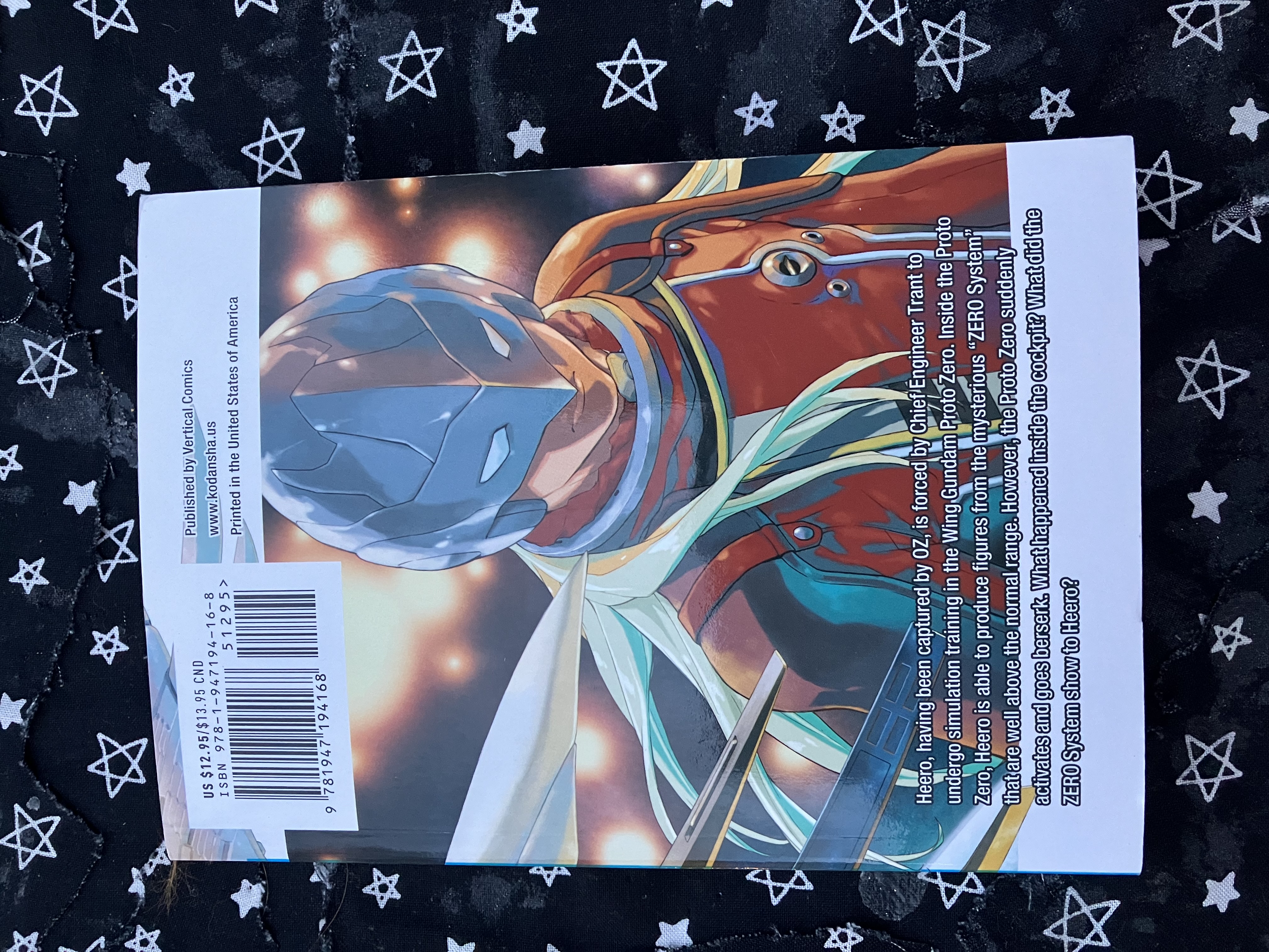 Back of Gundam Wing Endless Waltz: Glory of the Losers Volume 8 with the back showing Zechs.