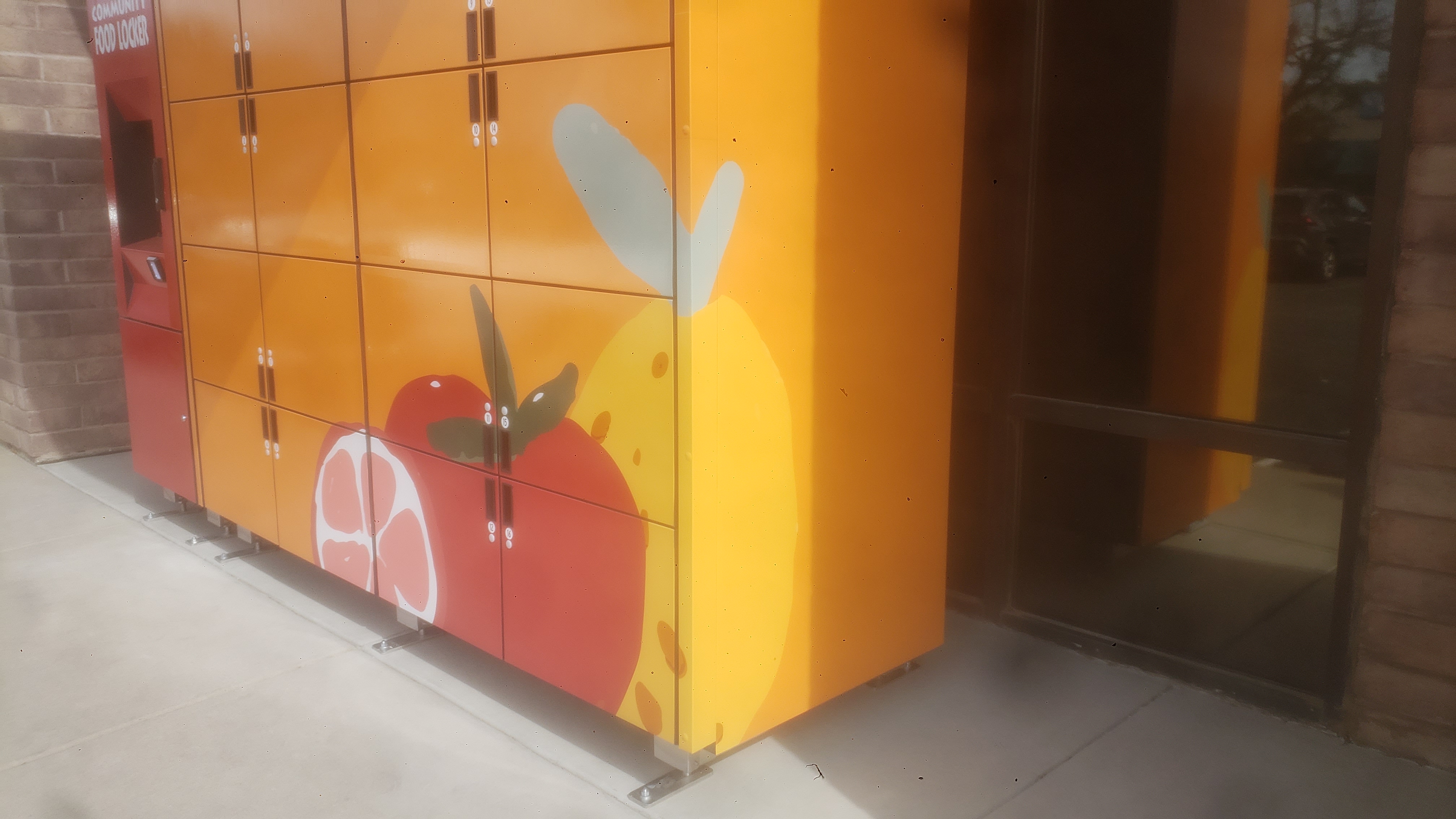 Art of produce on a smart locker.