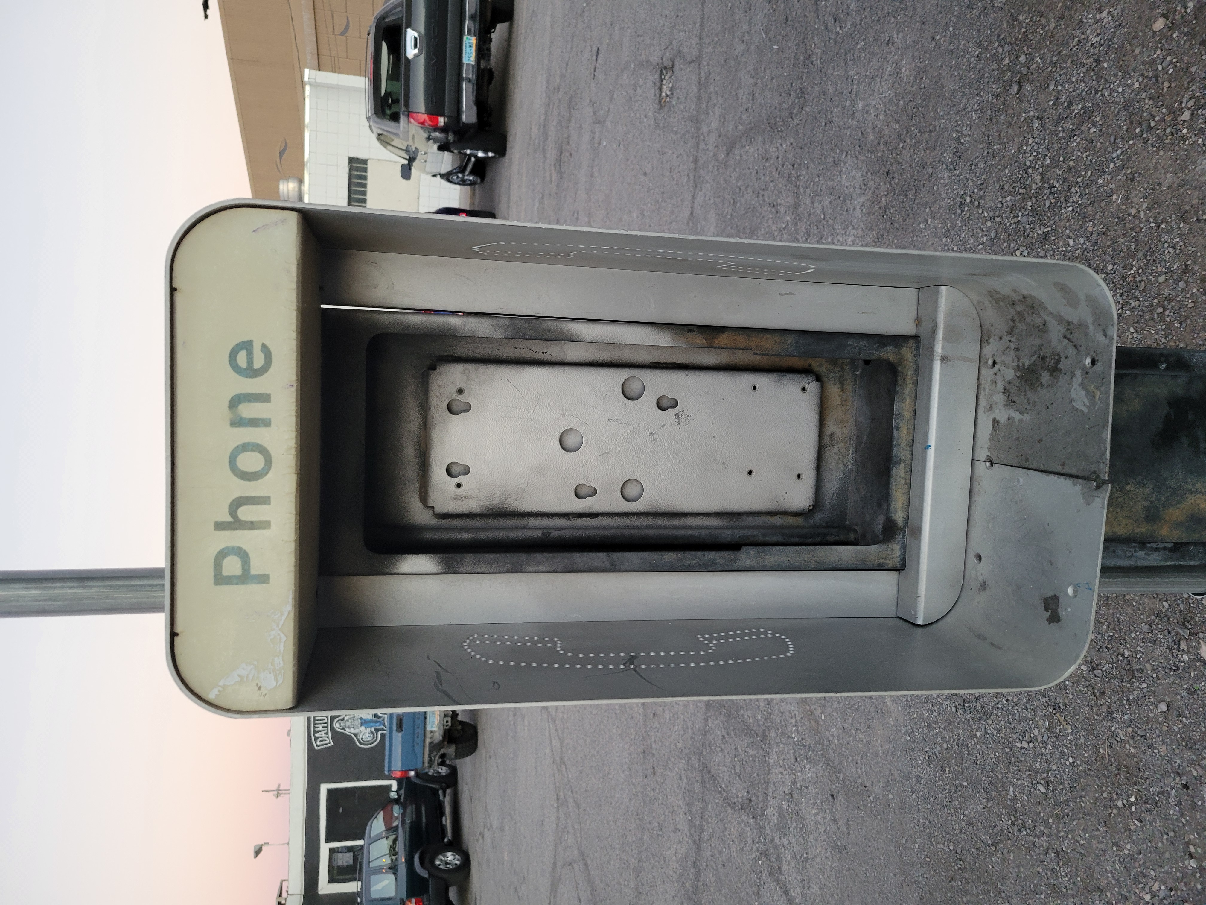 Payphone box without a phone.